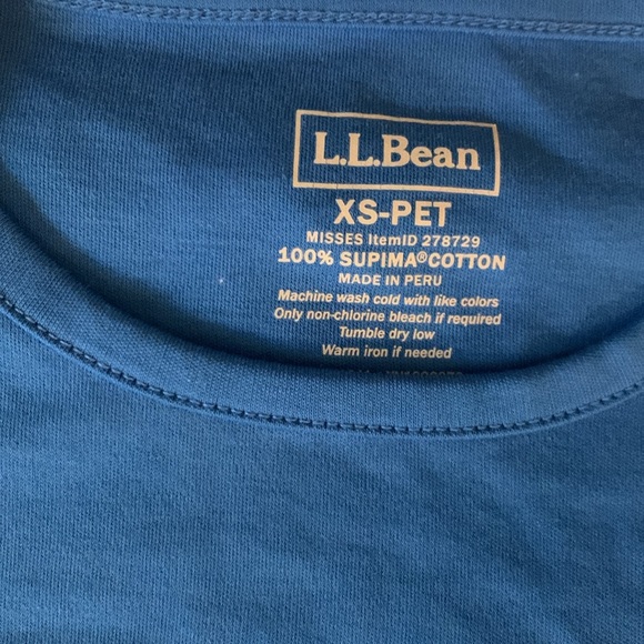 L.L. Bean Long Sleeve Cotton Tee (NWOT) - Picture 2 of 2